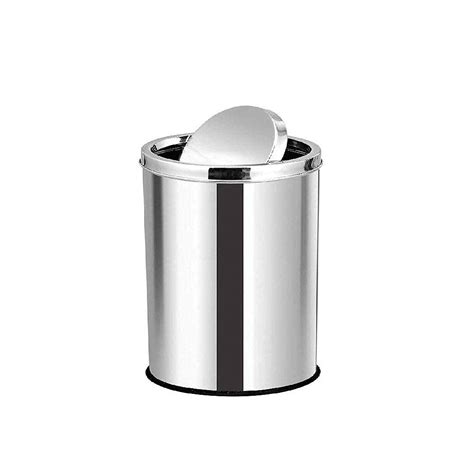 Mofna Stainless Steel Swing Type Dustbin Swing Bin Trashcan Garbage