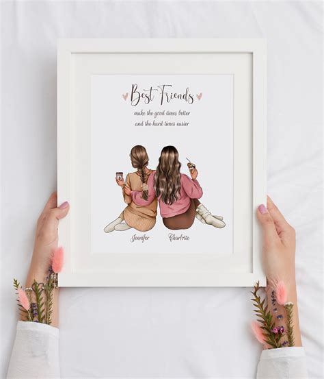 Best Friend Personalized Print Custom Friend Prints Best Etsy Australia