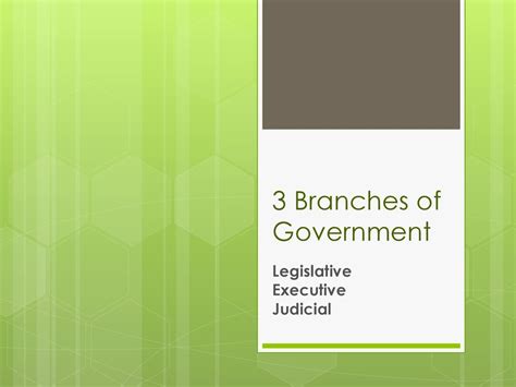 3 Branches Of Government Ppt Download