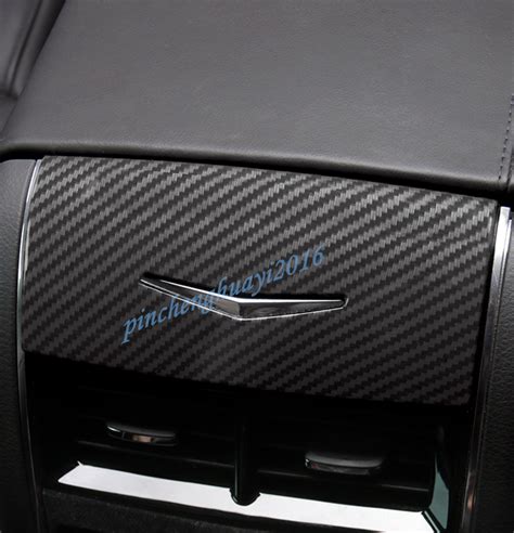 Abs Carbon Fiber Rear Air Vent Outlet Cover Trim For Cadillac Ct