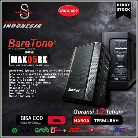 Jual BARETONE MAX05BX SPEAKER PORTABLE MAX 05BX 5 Inch 60WATT ORIGINAL