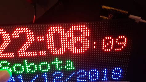 Rgb X P Matrix Display Clock Time From Internet With Just Esp