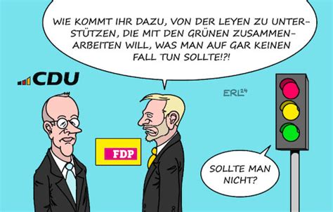 FDP Von Erl Politik Cartoon TOONPOOL