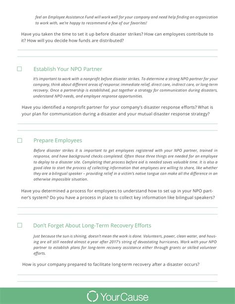 Disaster Response Checklist - Emergency Assistance Foundation Canada