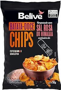 Chips De Batata Doce Sem Gl Ten Belive Temperados Sal Rosa Do