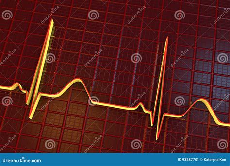 Elektrocardiogram Ecg Achtergrond Stock Illustratie Illustration Of