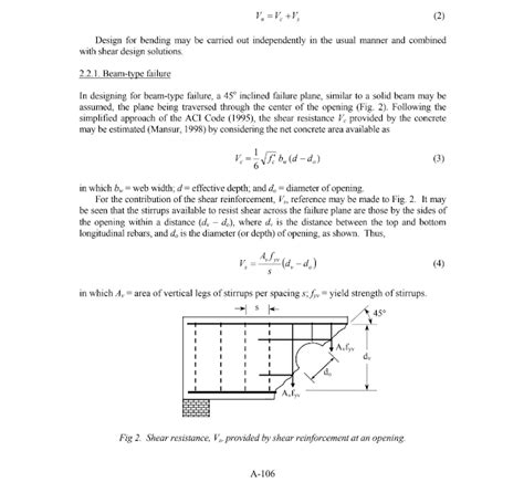 Design Of Reinforced Concrete Beams With Web Openings By M A Mansur