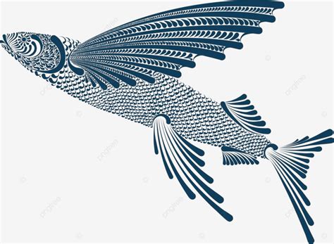 Illustration Of A Flying Fish Vector Flying Fish Beautiful Vector, Vector, Flying Fish ...