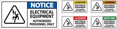 Danger Label Electrical Equipment Authorized Personnel Only