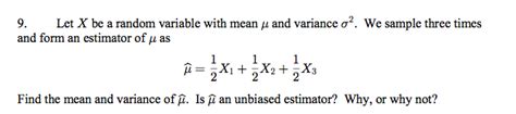 Solved Let X Be A Random Variable With Mean μ And Variance