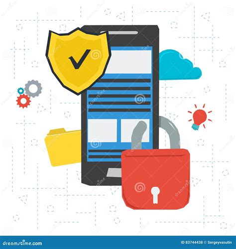 Data Protection And Encryption Stock Illustration Illustration Of