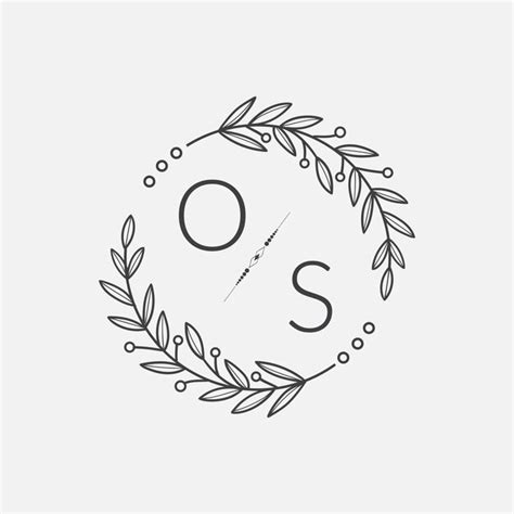 Premium Vector OS Initial Monogram Wedding With Creative Circle Line