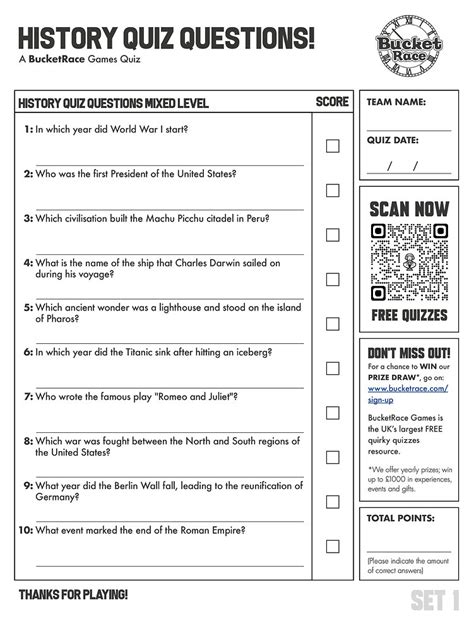 History Quiz Questions and Answers