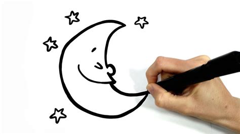 Aprende A Dibujar Una Luna F Cil Para Ni Os Youtube