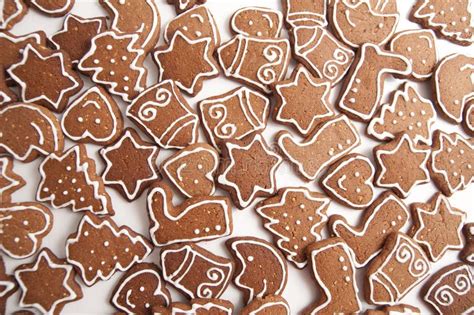 Different Shapes of Gingerbread Cookies Stock Photo - Image of star ...