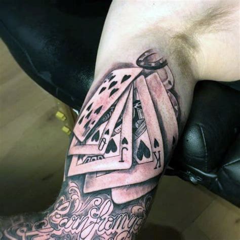 Playing Card Tattoos For Men Lucky Design Ideas