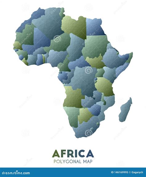 Correspondencia De Frica Mapa Continente Del Estilo Polivin Lico Bajo