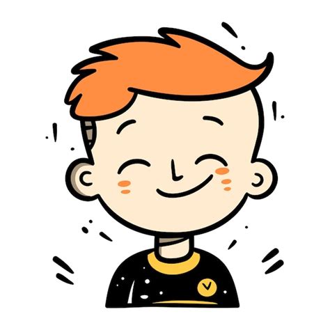 Милый мальчик из мультфильмов Векторная иллюстрация, изолированная на ...
