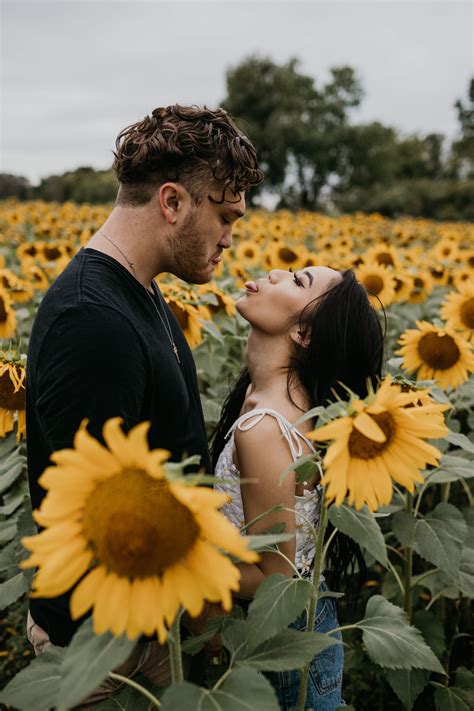 Sunflower Photo Shoot Couples Portraits Sunflower Photography Sunflower Field Pictures