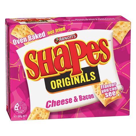 Arnotts Shapes Original Crackers Cheese & Bacon 180g | Winc