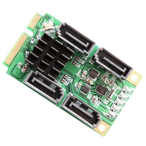 Io Crest Port Sata Iii Mini Pci E Controller Card Components Other Si