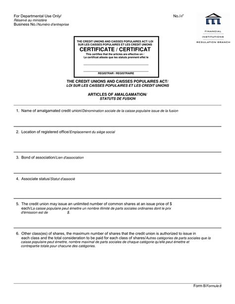 Form 8 Fill Out Sign Online And Download Fillable Pdf Manitoba Canada Englishfrench