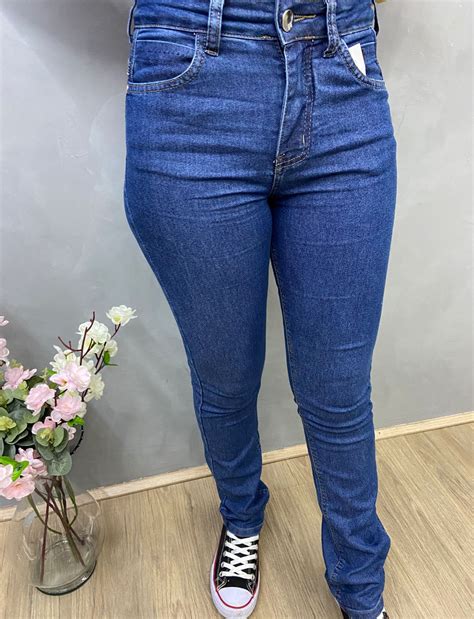 Cal A Jeans Feminina Reta Lycra Vilejack Viana Modas