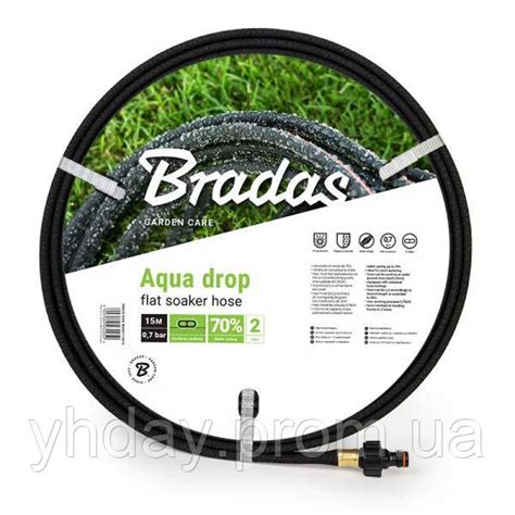 Шланг Сочащийся, AQUA-DROP FLAT, 1/2", 15м, WADF1/2015 Польша Br ПВХ ...