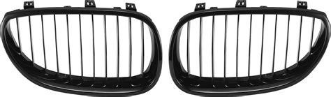 X Autohaux Pair Matte Black Front Hood Kidney Grille Grill