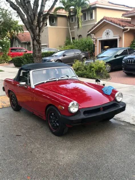 1976 Mg Midget 1500 Convertible Red Rwd Manual 2dr Classic Mg Midget