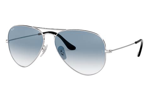 Aviator Gradient Sunglasses In Silver And Light Blue Rb3025 Ray Ban® Us