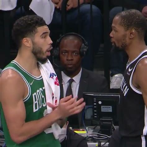 Jayson Tatum And Kevin Durant Chattin It Up During The Game YouTube