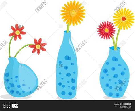 Three Blue Vases Vector Photo Free Trial Bigstock