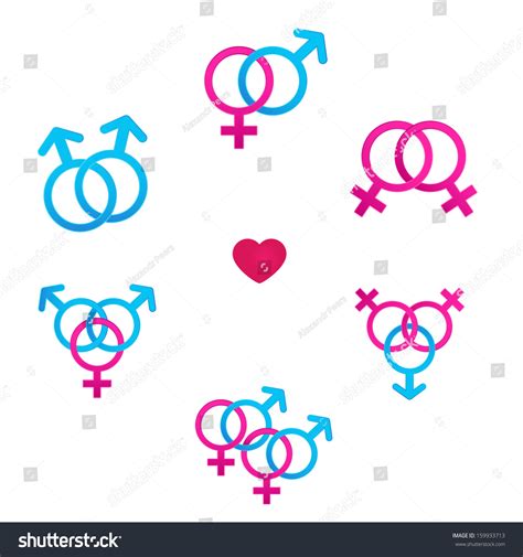 Sex Symbol Set Male Female Gender Stock Vector Royalty Free 159933713 Shutterstock