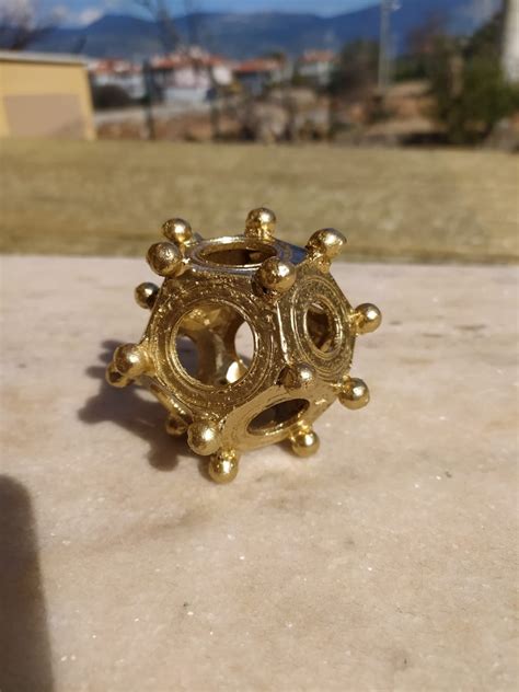 Roman Dodecahedron/ Golden Metal Replica - Etsy