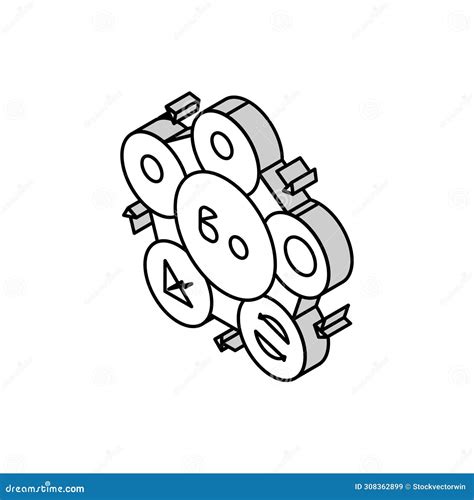 Six Sigma Manufacturing Engineer Isometric Icon Vector Illustration