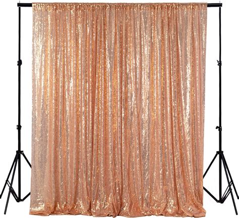 Shinybeauty Rose Gold Sequin Backdrop 8ftx10ft Sequin