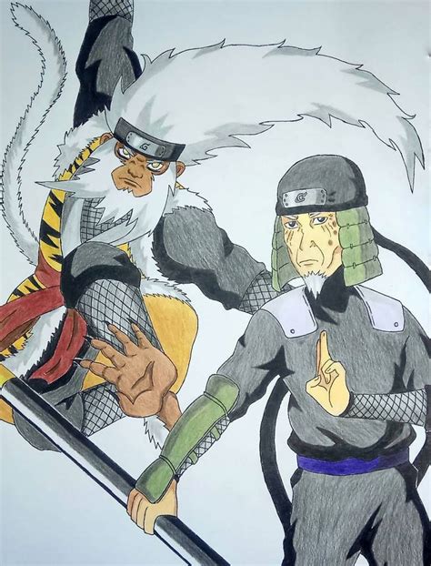 Hiruzen Sarutobi And Enma by ryusdrawing on DeviantArt