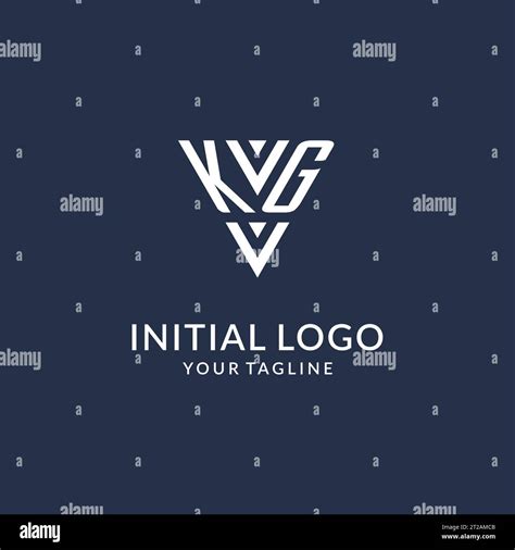 KG Triangle Monogram Logo Design Ideas Creative Initial Letter Logo