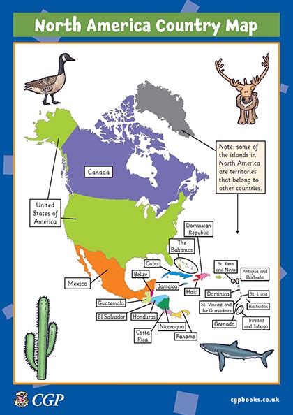 North American Countries Map