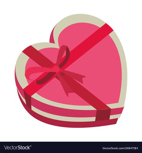 Heart Shaped Giftbox Royalty Free Vector Image