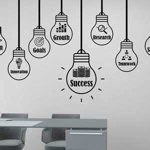 Lightbulb Idea Motivation Teamwork Success Wall Decal Work Office Wall