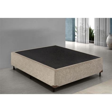 Base Cama Box Casal Suede X Bege Madeiramadeira