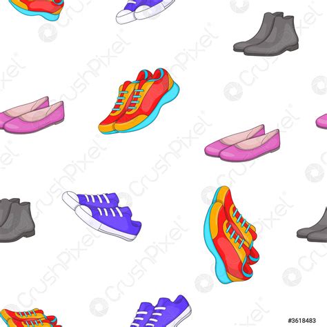 Shoes for man and woman pattern, cartoon style - stock vector 3618483 ...