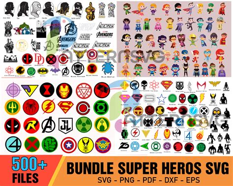 500 Files Bundle Super Heros Svg Super Heros Svg Avengers Man