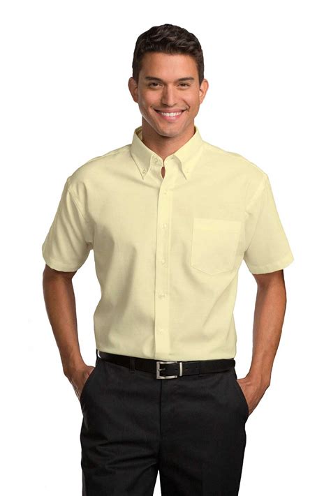 Mens Short Sleeve Oxford Shirt Career Apparel 8BB