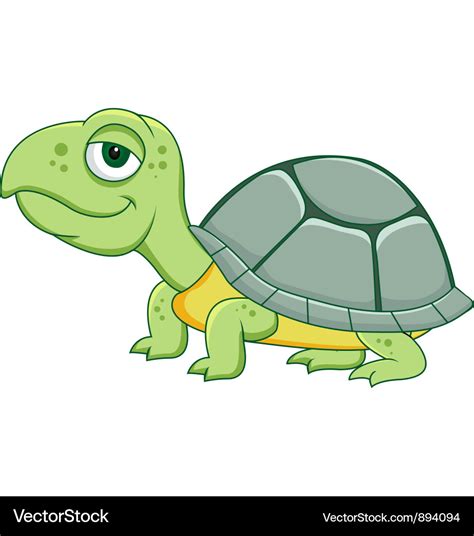 Cute Funny Turtle Cartoon Royalty Free Vector Image