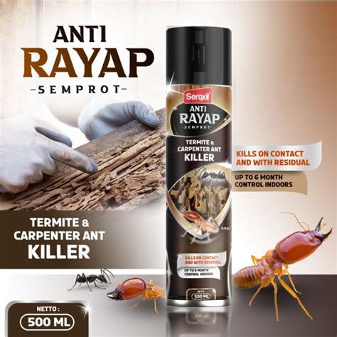 Jual Obat Racun Pembasmi Anti Rayap Kayu Tanah Aerosol 500ml Seroxil