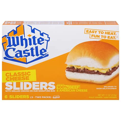 White Castle Microwaveable Cheeseburgers - Shop Meals & Sides at H-E-B