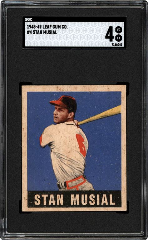 Leaf Stan Musial Rookie Card Sgc Vg Ex